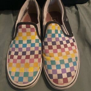 Vans Multicolor Checkered Kids Slip-On Sneakers
